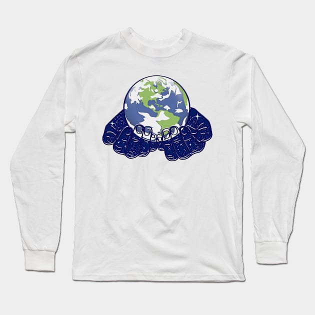 Earth Hands Long Sleeve T-Shirt by Nerdpins